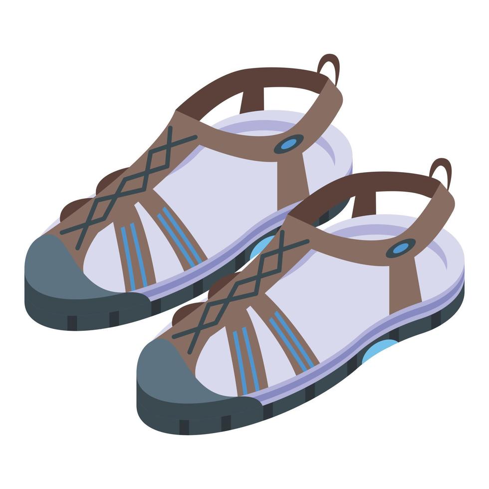 Water sandals icon, isometric style vector