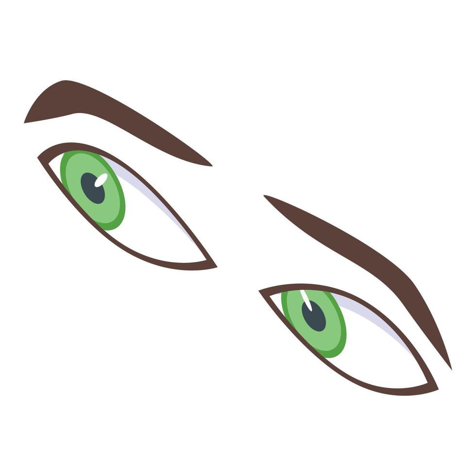 Looking eyes icon, isometric style vector