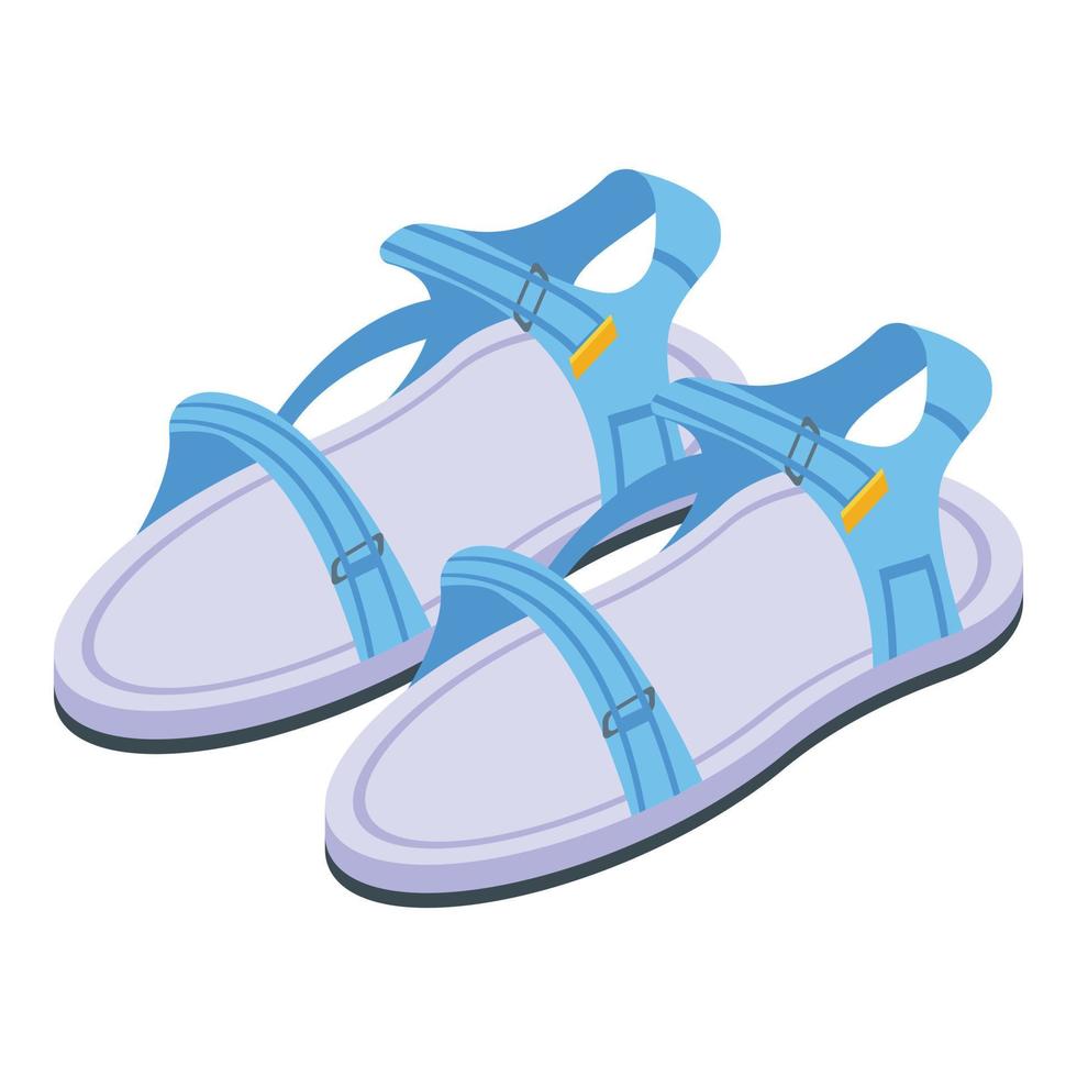 Shop sandals icon, isometric style vector