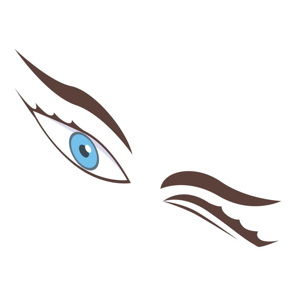 Clipping eyes icon, isometric style vector
