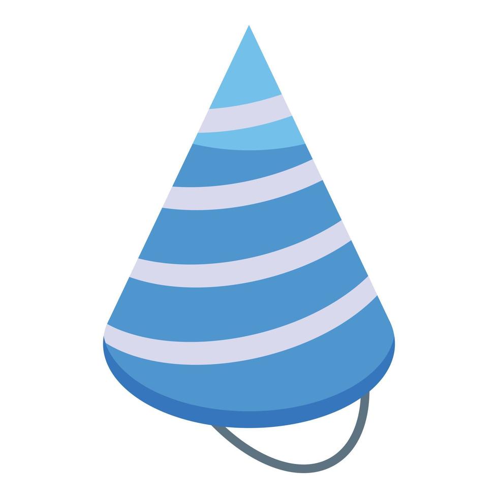 Surprise cone hat icon, isometric style vector