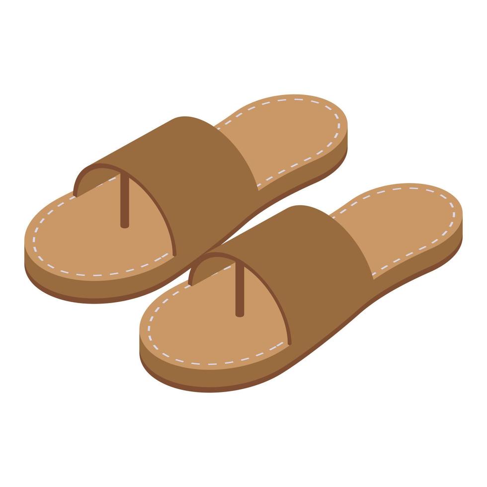 Boy sandals icon, isometric style vector