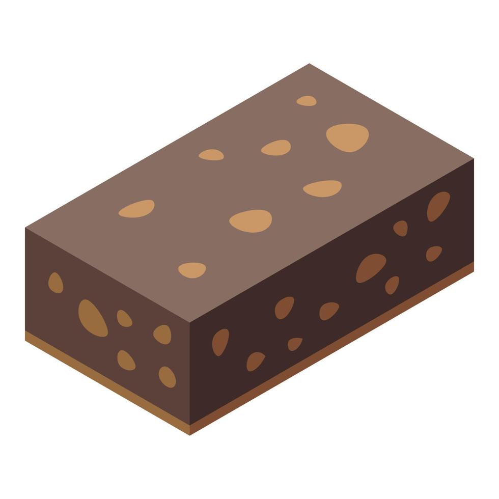 Chocolate snack bar icon, isometric style vector