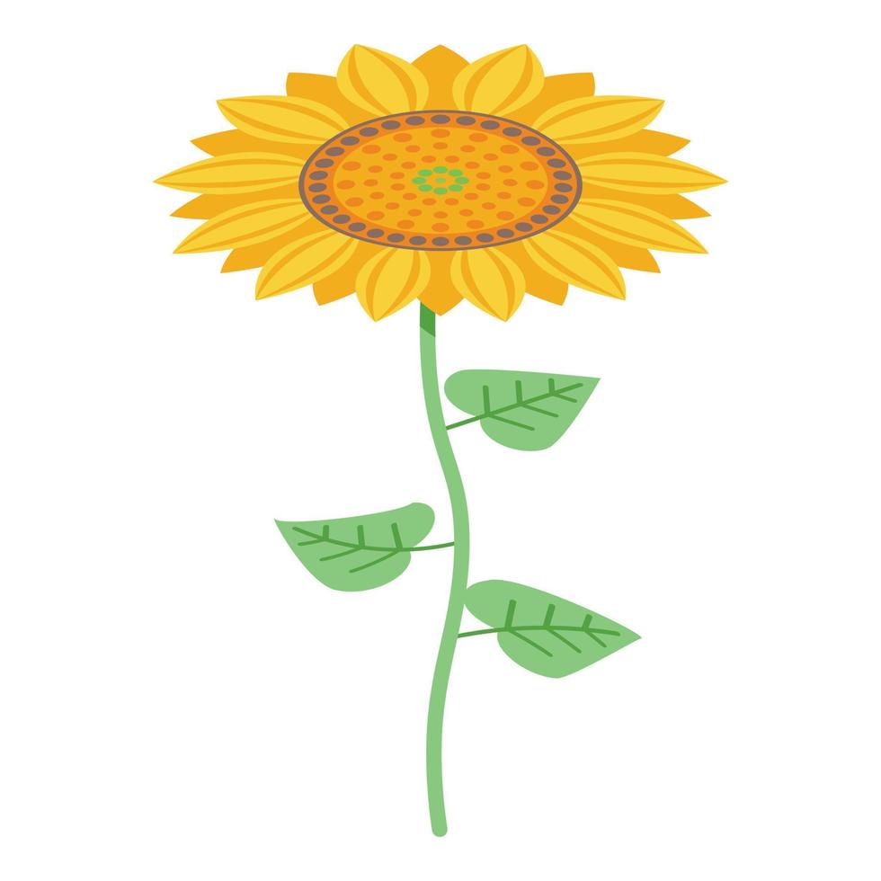 icono de planta de girasol, estilo isométrico vector