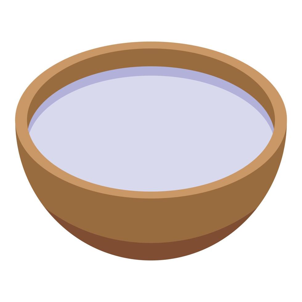 Foot bath bowl icon, isometric style vector