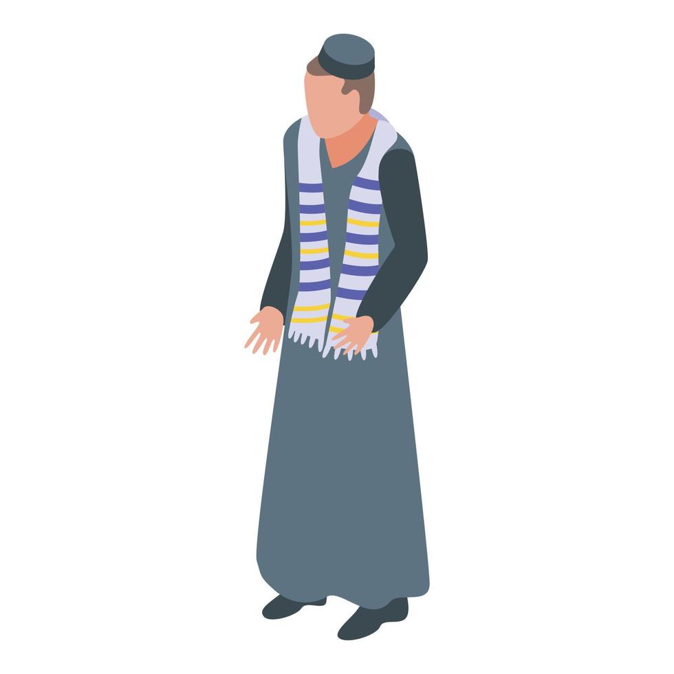 Modern priest icon, isometric style vector