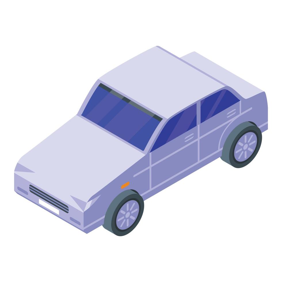 Car pollution icon, isometric style vector