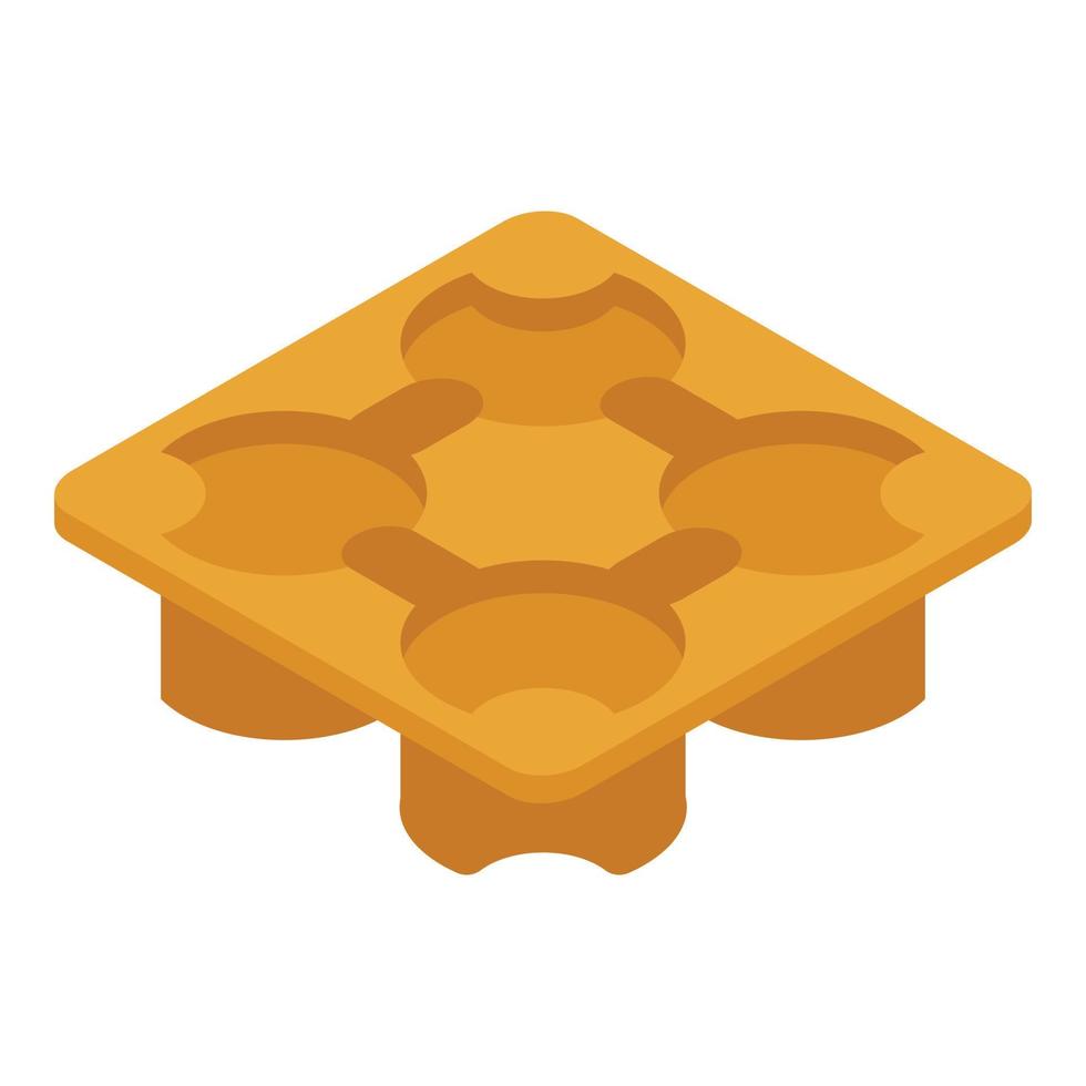 Coffee to go box icon, isometric style vector