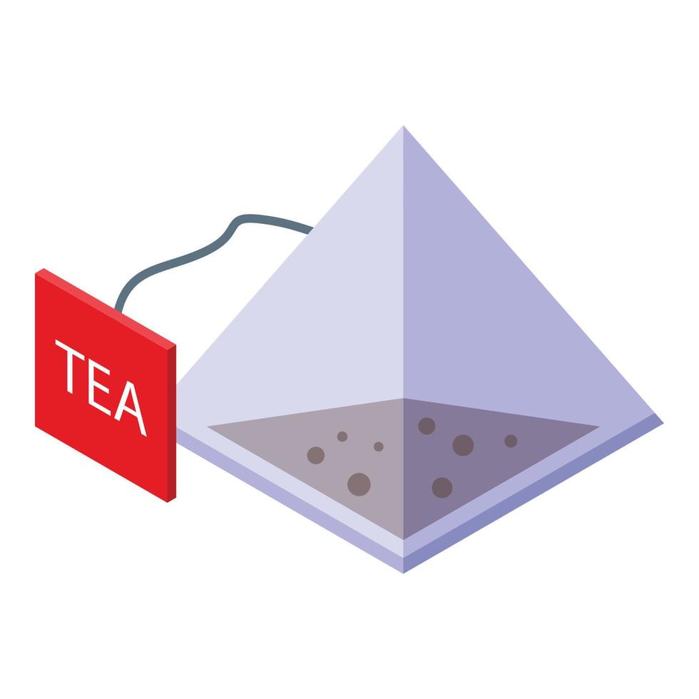 Tea pyramide icon, isometric style vector