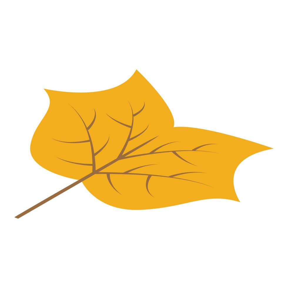 September leaf icon, isometric style vector