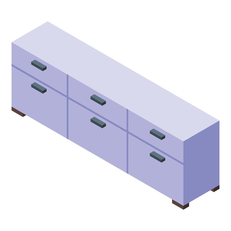 Cozy home drawer icon, isometric style vector