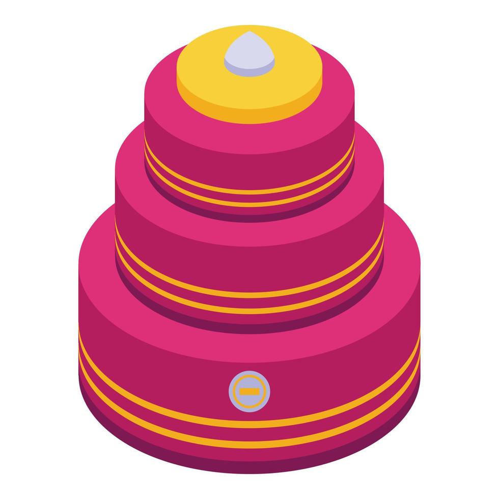 Big cake icon, isometric style vector