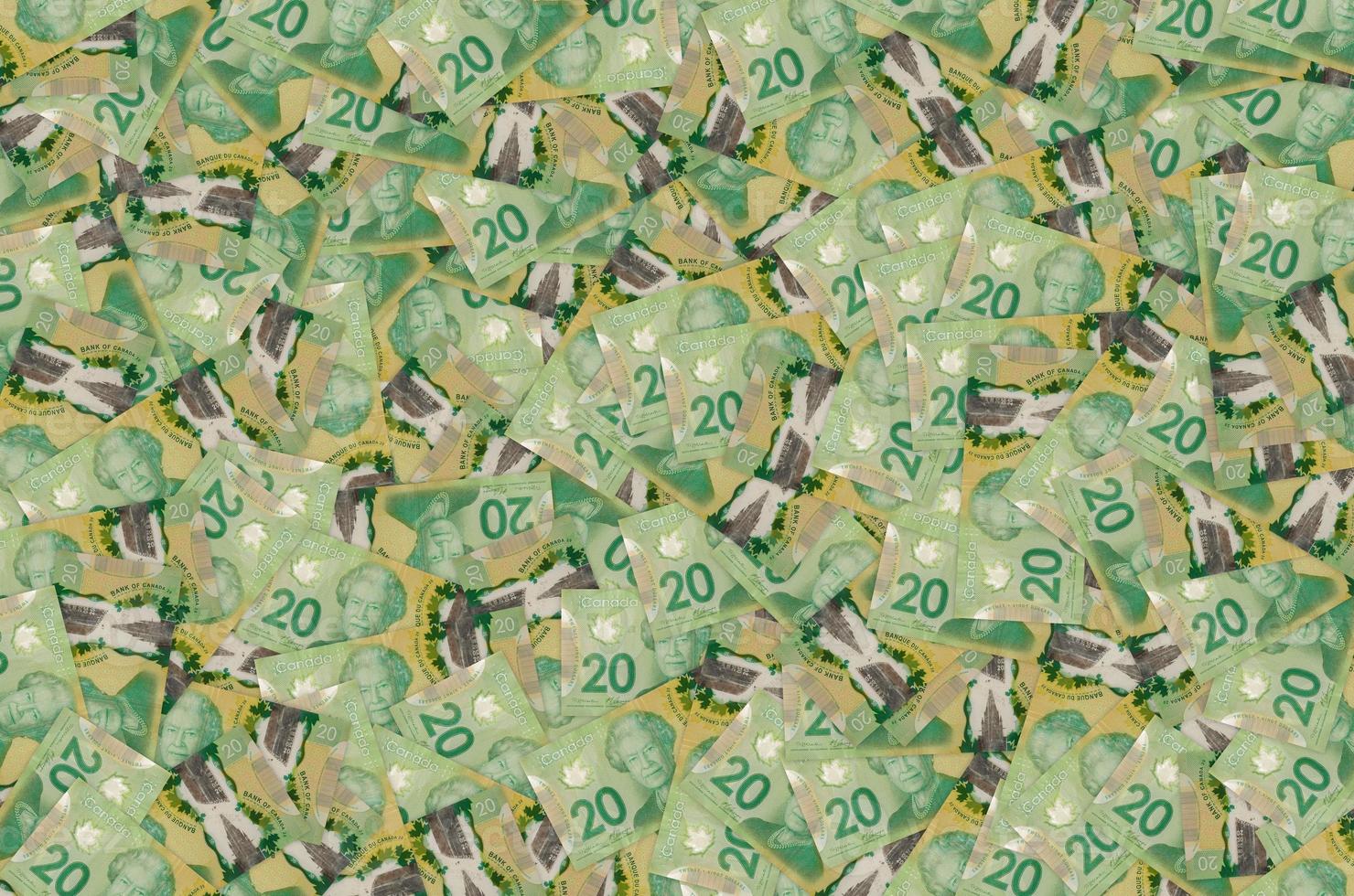 Her Majesty Queen Elizabeth II Portrait from Canada 20 Dollars 2012 Polymer Banknote pattern photo