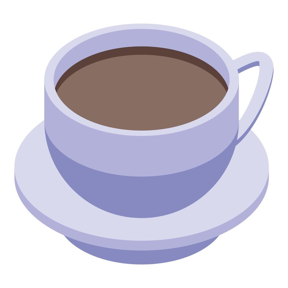 Warm tea cup icon, isometric style vector