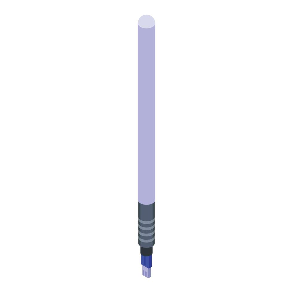 Calligraphy brush marker icon, isometric style vector