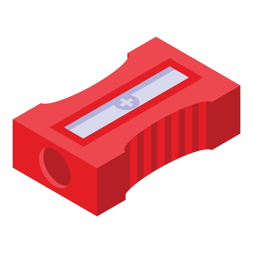 Calligraphy sharpener icon, isometric style vector