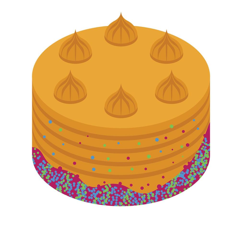 Wedding cake icon, isometric style vector