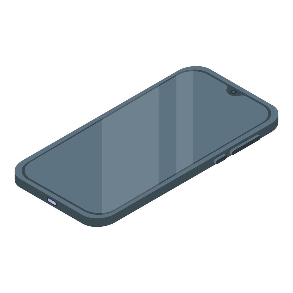 Smartphone monitor icon, isometric style vector