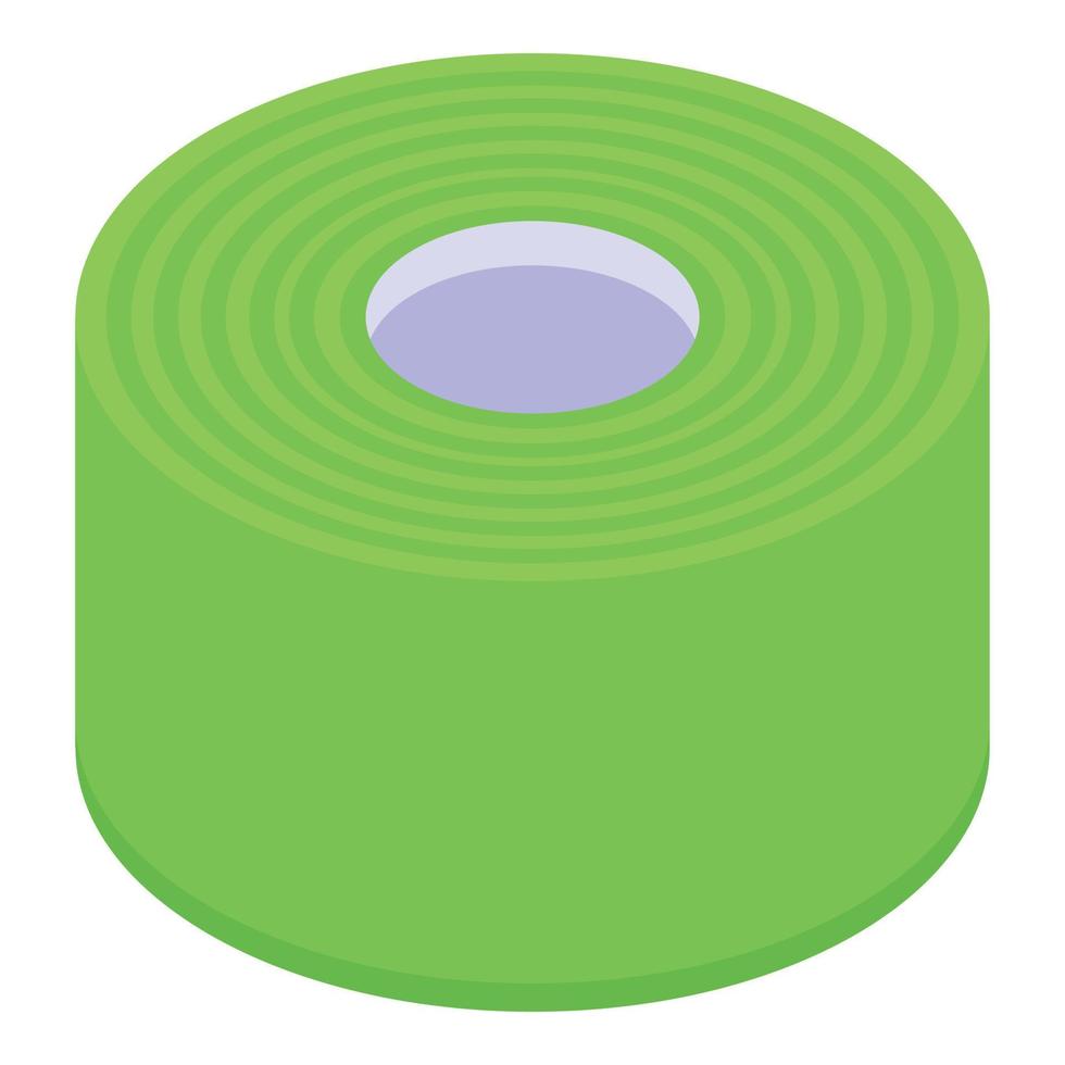 Rolled bandage icon, isometric style vector