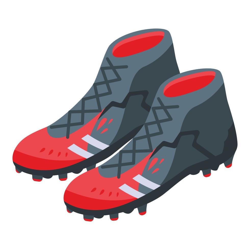 Soccer cleats icon, isometric style vector