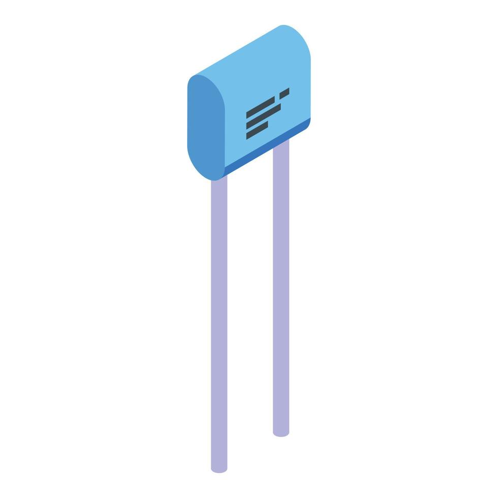 Technology capacitor icon, isometric style vector