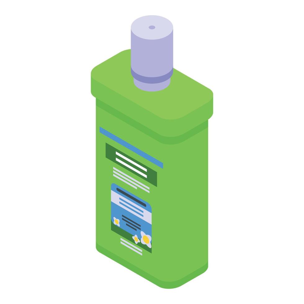 Cavity mouthwash icon, isometric style vector