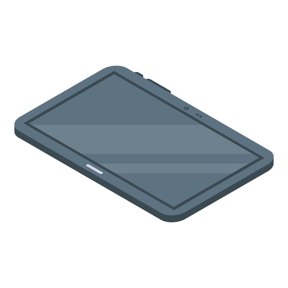 Tablet monitor icon, isometric style vector