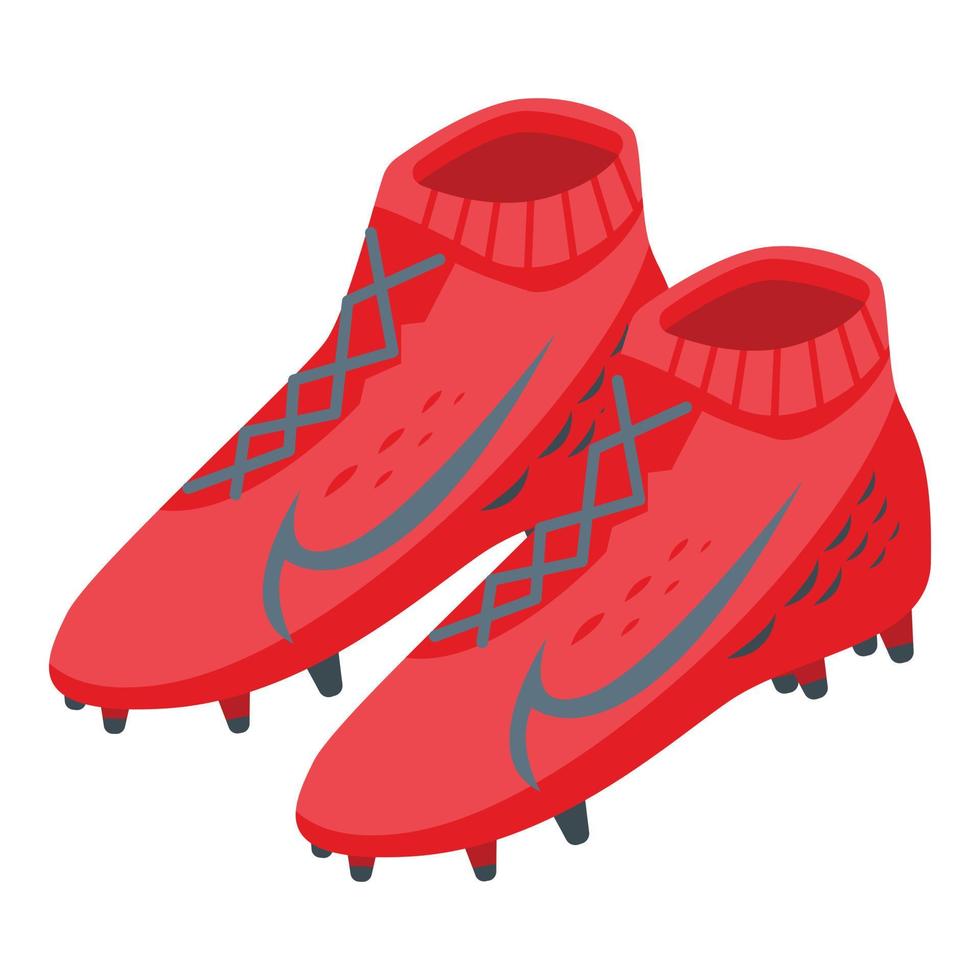Football trainers icon, isometric style vector