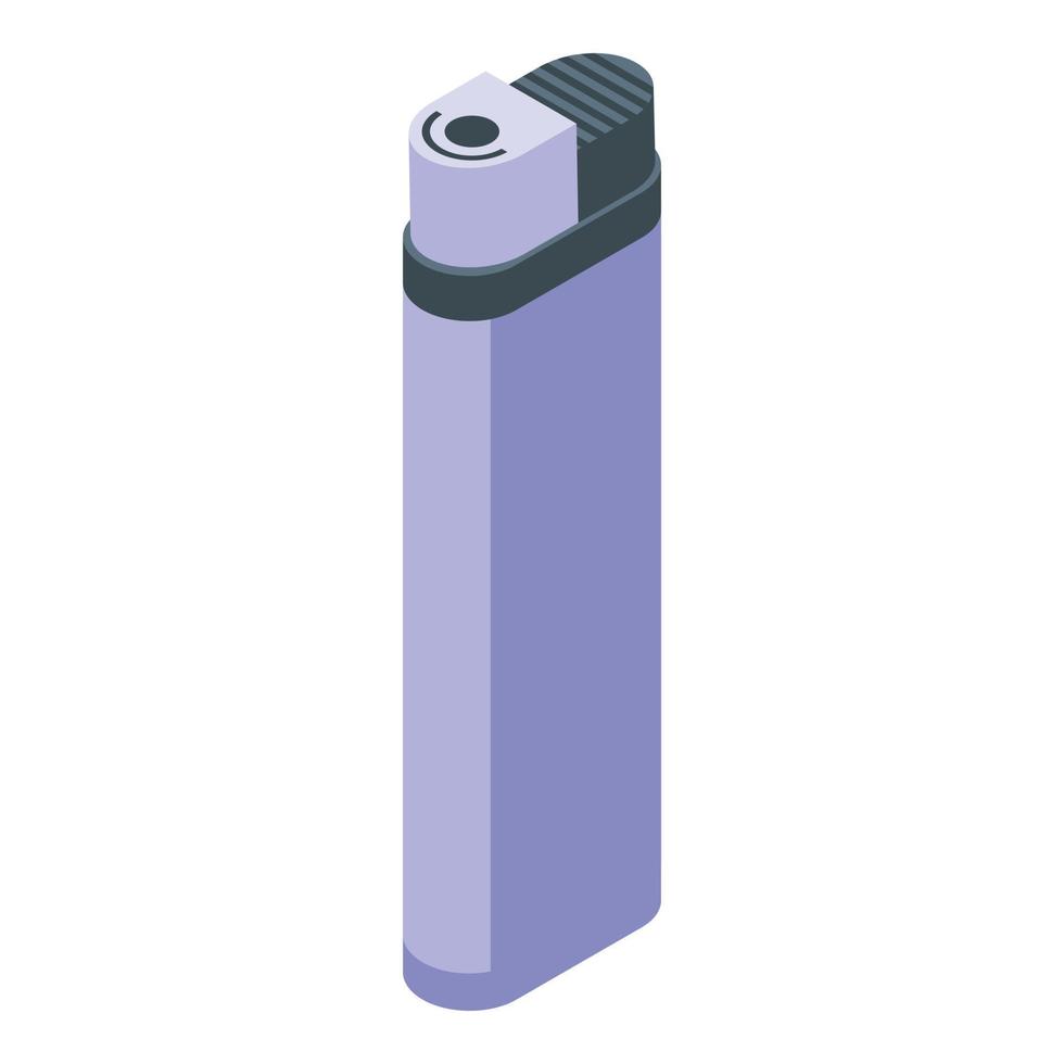 Smoking pipe lighter icon, isometric style vector