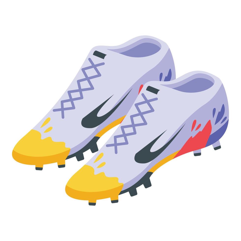 Football footwear icon, isometric style vector