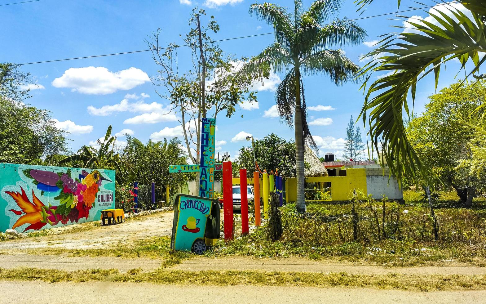 Kantunilkin Quintana Roo Mexico 2022 Small village Kantunilkin streets houses churches and public places Mexico. photo