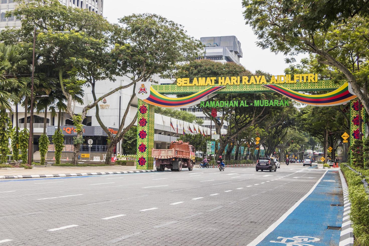 Kuala Lumpur Malaysia 2018 Typical colorful busy streets in Kuala Lumpur Malaysia. photo