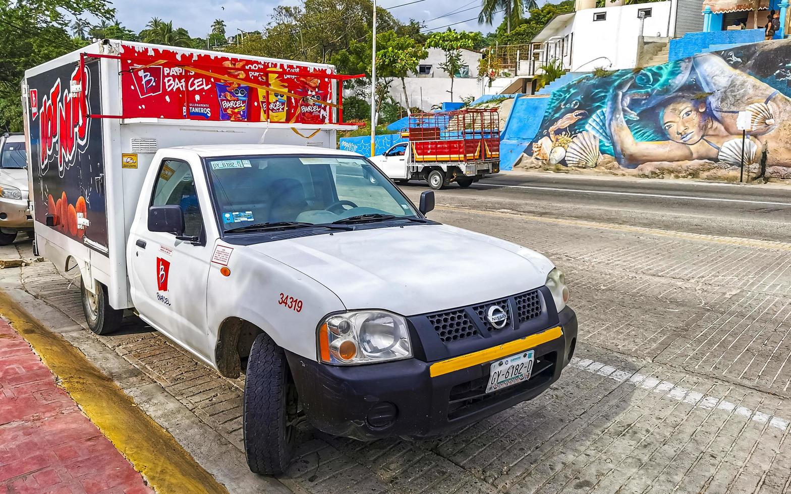 Puerto Escondido Oaxaca Mexico 2022 Various Mexican pickup trucks cars 4x4 Off-road vehicles Mexico. photo