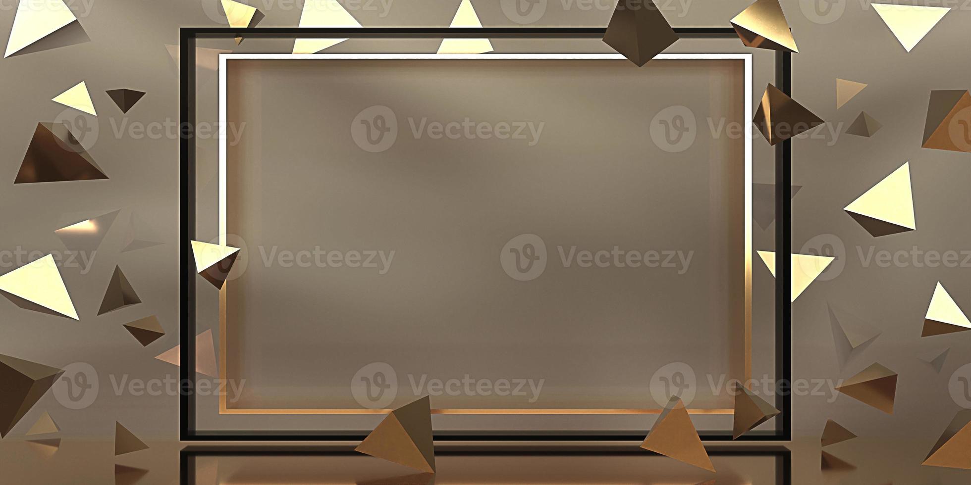 Text and smog frame background Elegant Text box surrounded by beads and glass balls 3d illustration photo
