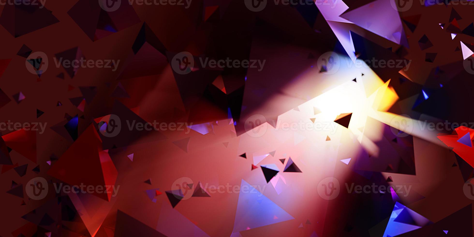 abstract triangle background glitter and haze technology 3D illustration photo