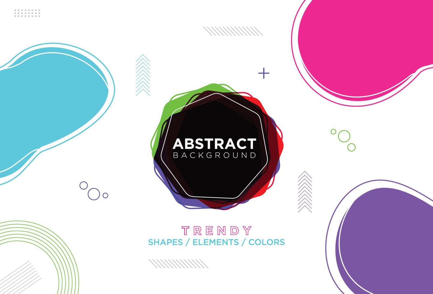 Geometric and Liquid Shapes Abstract Background Design With Modern Looks vector