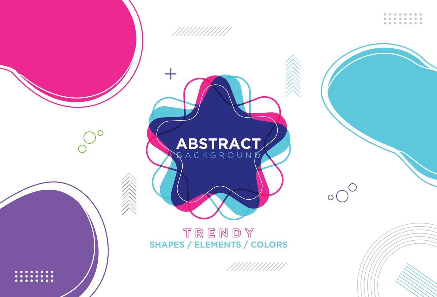 Geometric and Liquid Shapes Abstract Background Design With Modern Looks vector