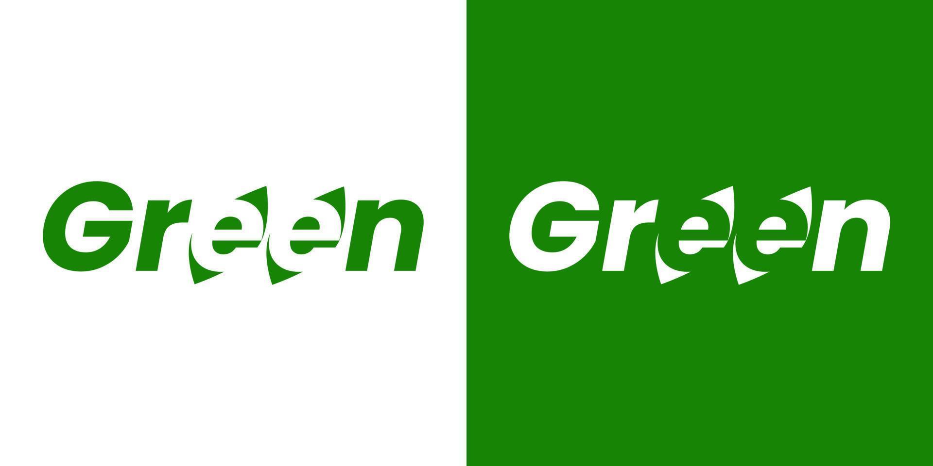 plantilla de logotipo de hoja verde vector