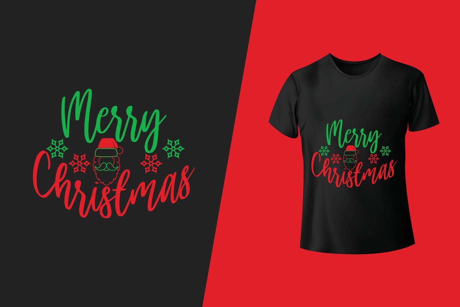 texto de feliz navidad. ilustración vectorial diseño de camiseta de feliz navidad vector