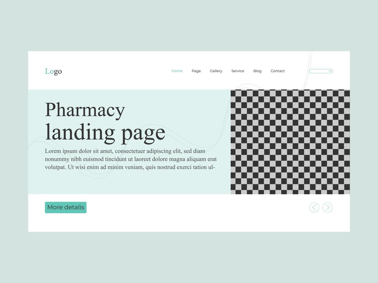 Free vector pharmacy landing page