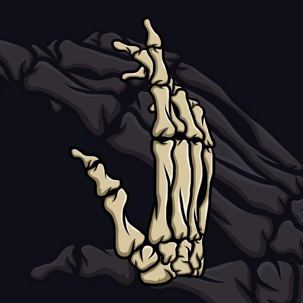 Hand Shade Highlight Color Bones Graphic Vector Illustration