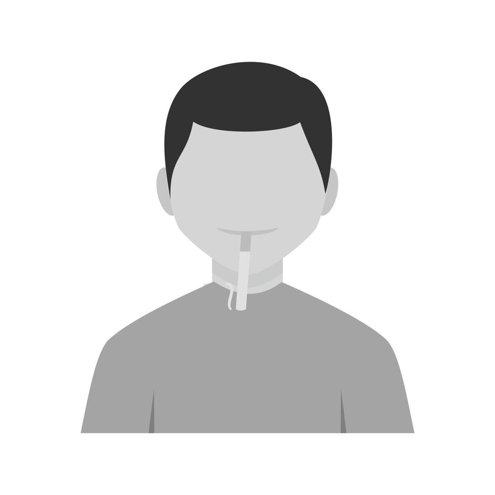 Smoking Flat Greyscale Icon vector