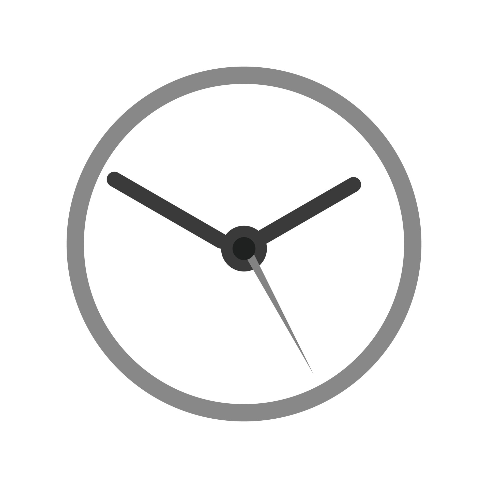 Clock Flat Greyscale Icon 15652433 Vector Art at Vecteezy