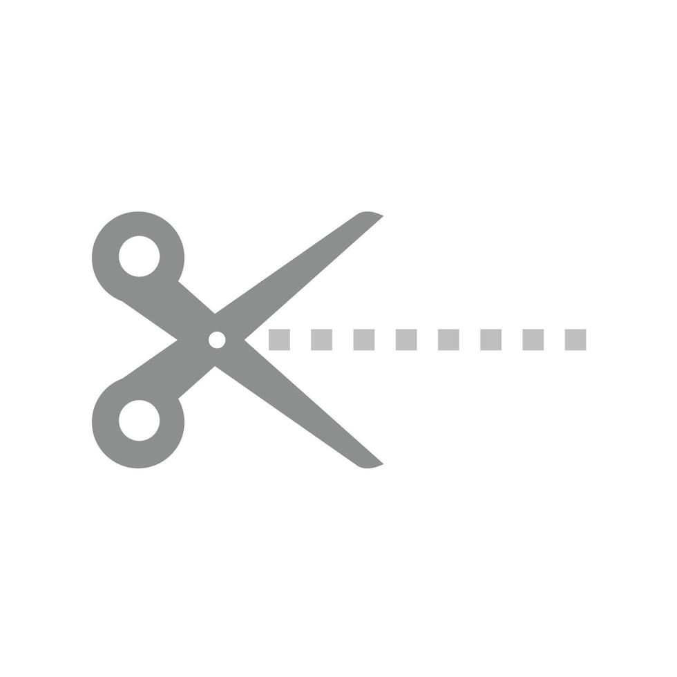 Cut Flat Greyscale Icon vector