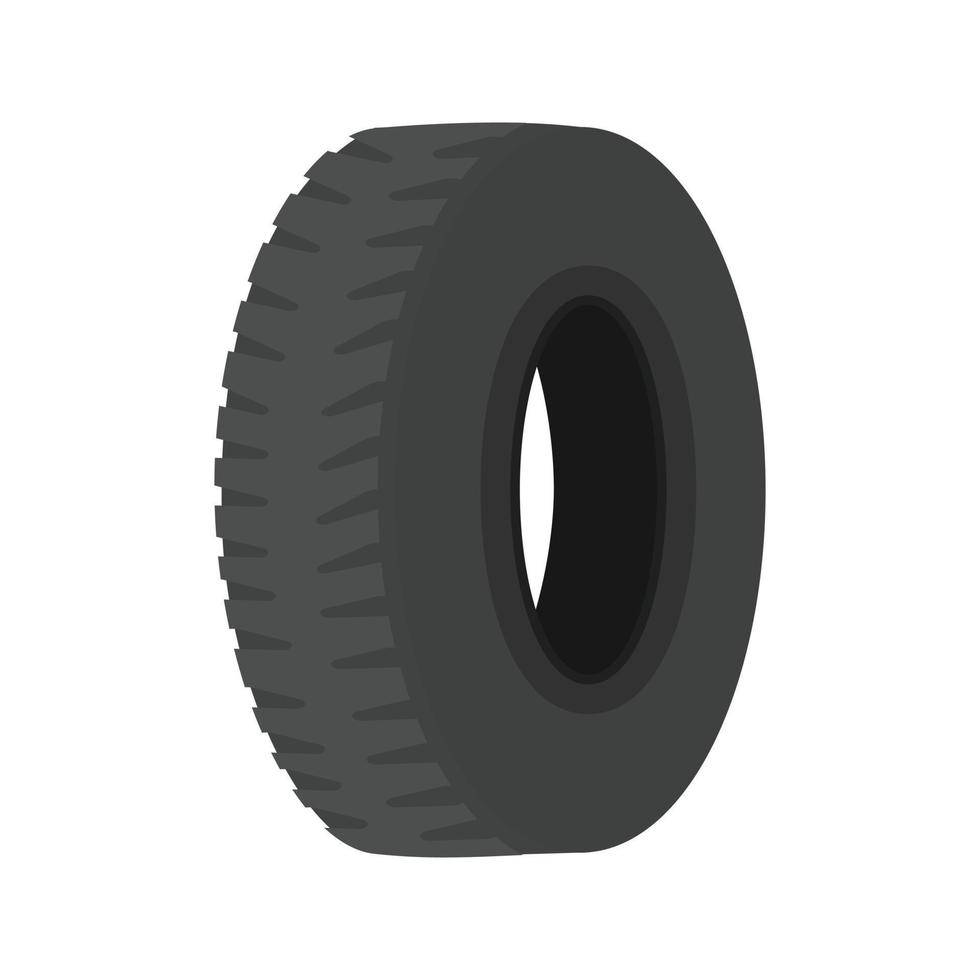 Tyre II Flat Greyscale Icon vector