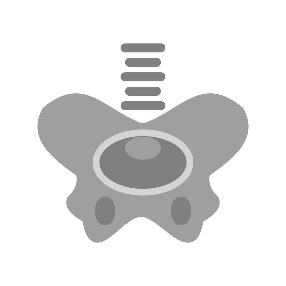 Hip Joint Flat Greyscale Icon vector