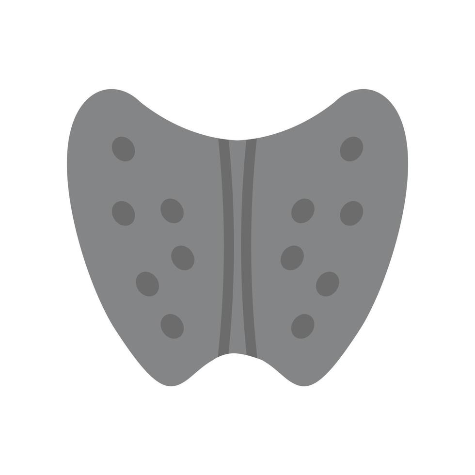 Thyroid Flat Greyscale Icon vector