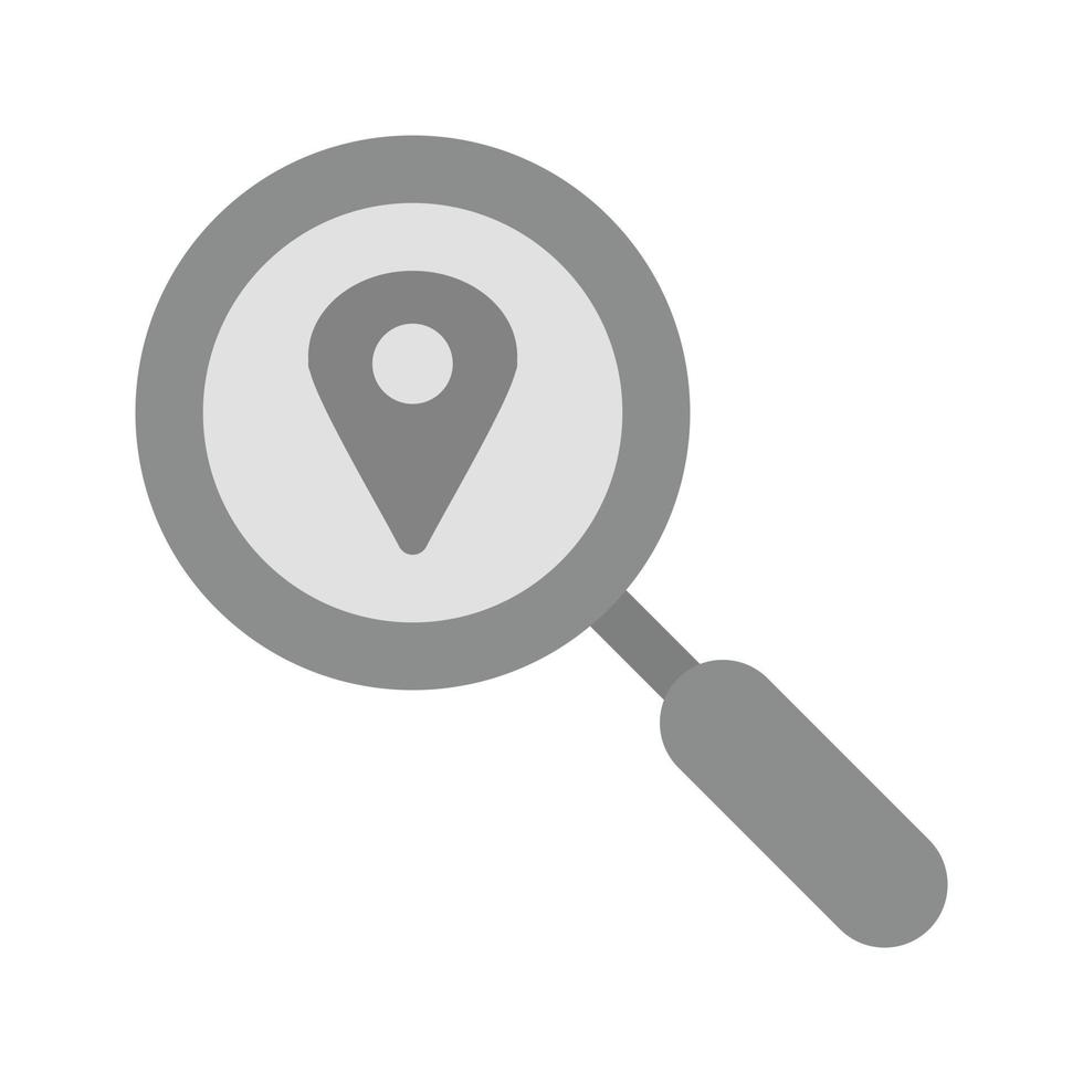 Search Location Flat Greyscale Icon vector