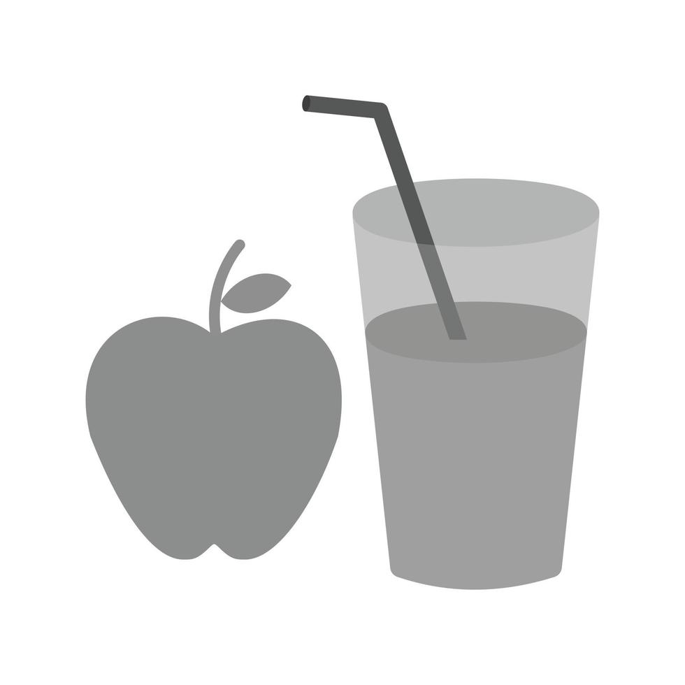 jugo de manzana icono plano en escala de grises vector