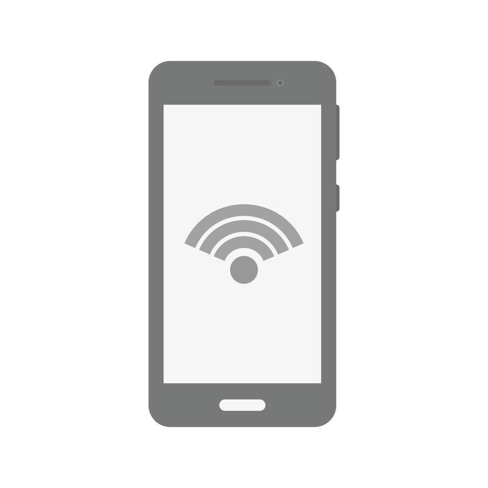 Wifi Connection Flat Greyscale Icon vector